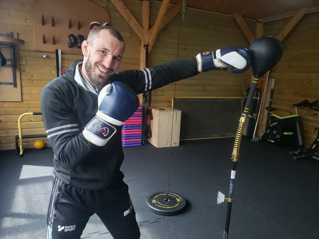 Davy Gallon en pleine séance d'entraînement 