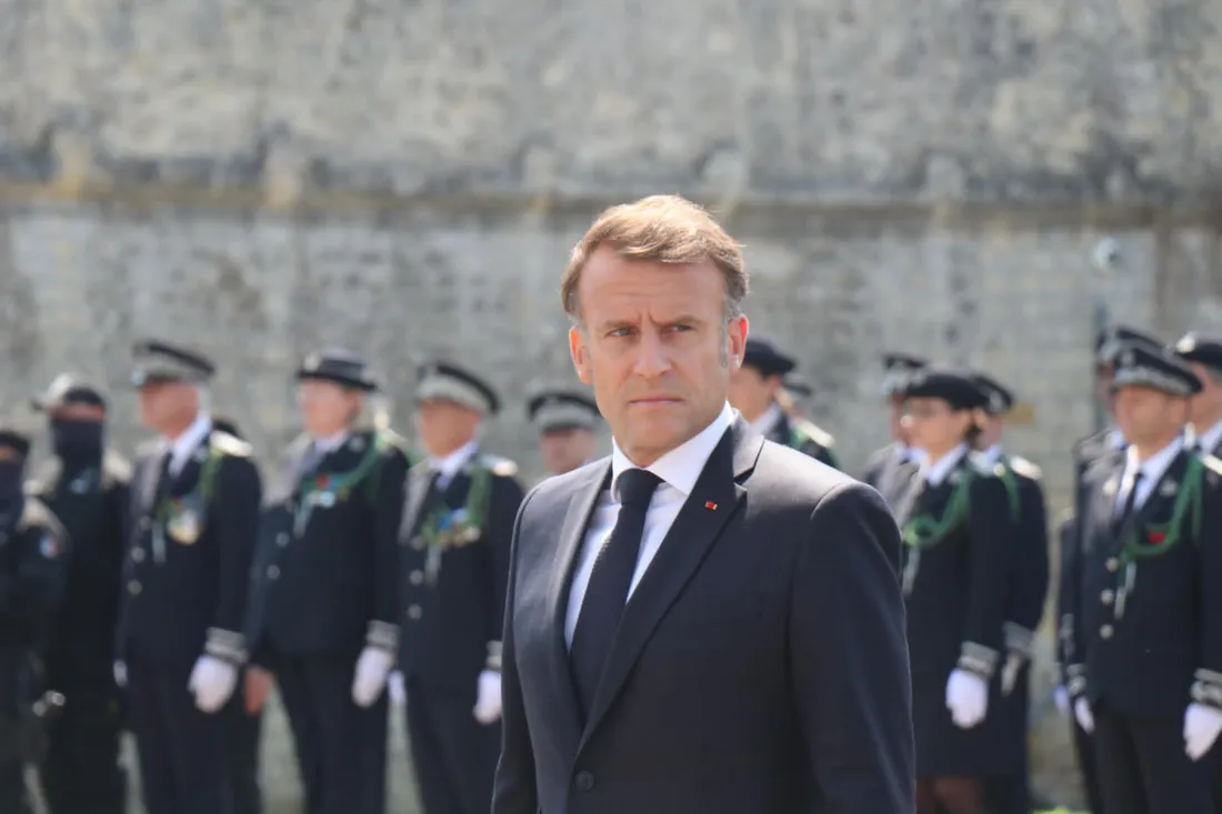 Emmanuel Macron Caen