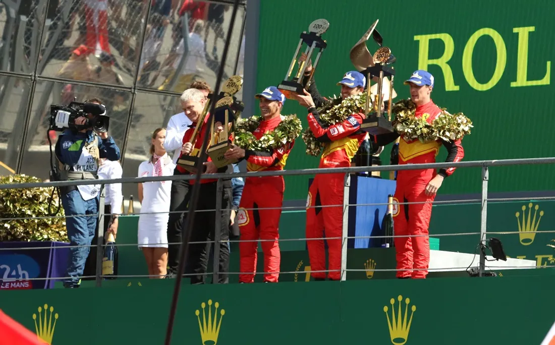 Le trio des pilotes gagnants