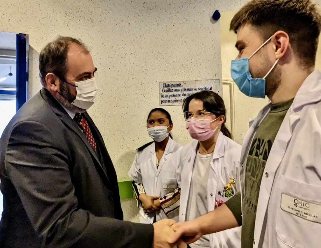 François Braun, ministre de la Santé, ce lundi 27 mars à Alençon