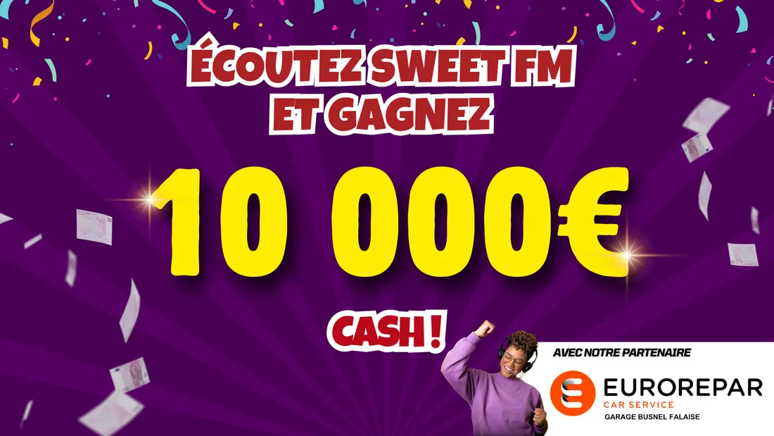 Jusqu'au 21 novembre grâce à Sweet FM et votre garage BUSNEL, repartez avec 10 000 euros cash !