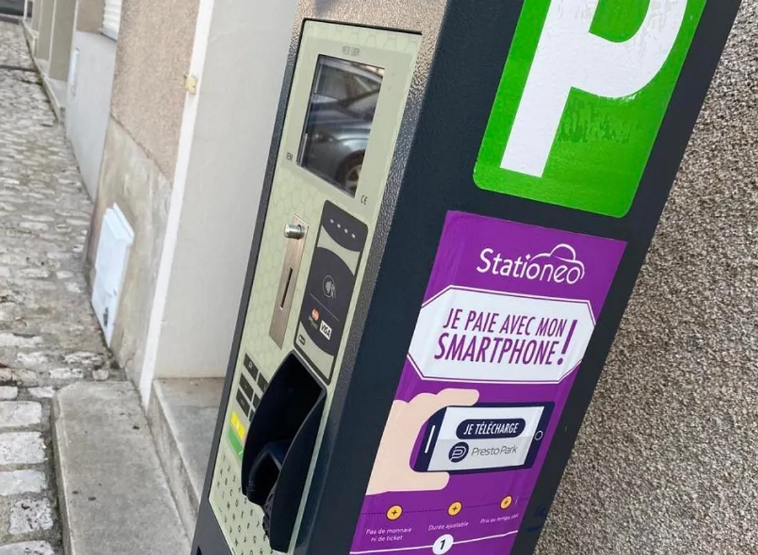 A Blois, un horodateur