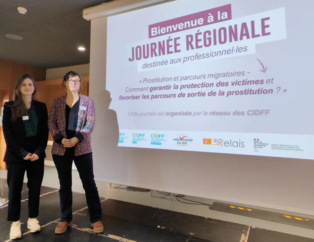 Fanny Collard et Mathilde Brière de la Fédération régionale des CIDFF.