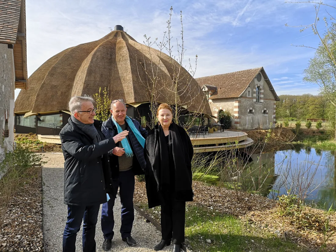 Visite de chantier sur le futur hôtel-restaurant du Domaine de Chaumont.