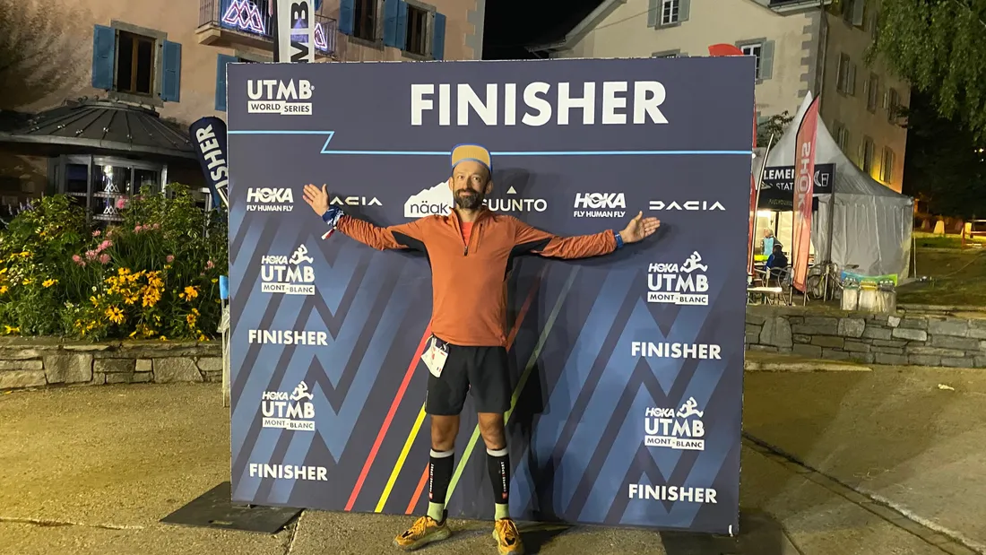 Benjamin Hardy arrivée UTMB