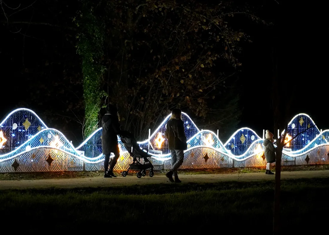 Les illuminations sur le site de l'abbaye de l'Epau