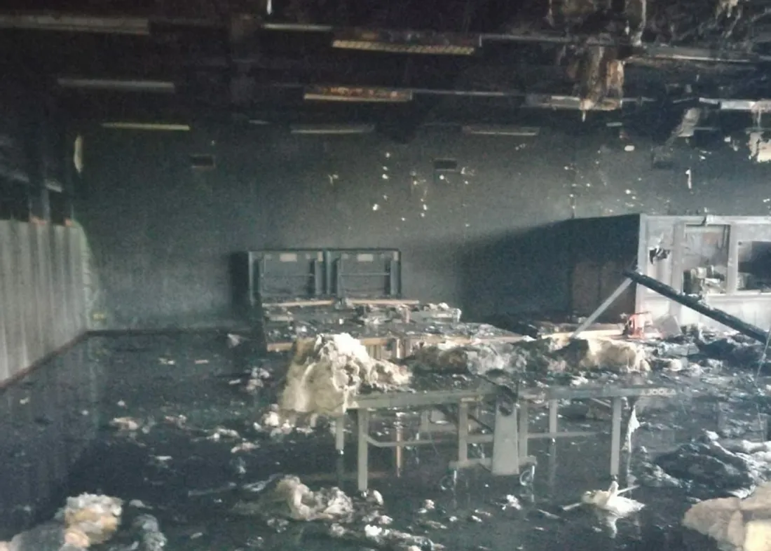 A l'intérieur, les dommages sont majeurs