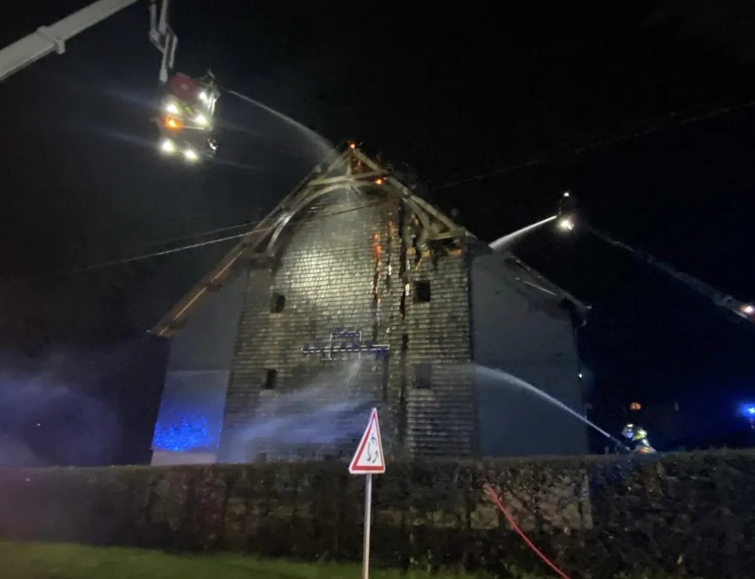 Incendie hôtel La Rivière-Saint-Sauveur