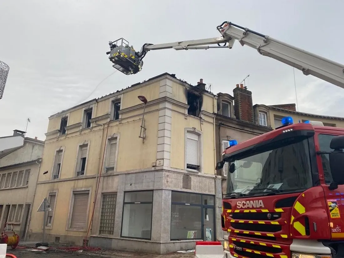 Feu d'appartement au Mans