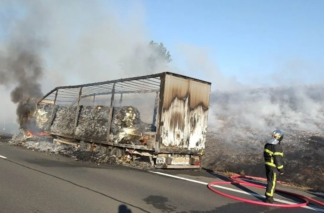 Incendie sur l'A81