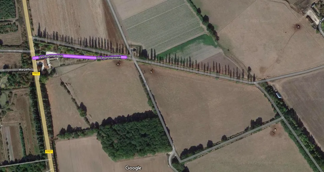 Plusieurs centaines d'hectares sont concernés par ce projet aux Pommereaux.