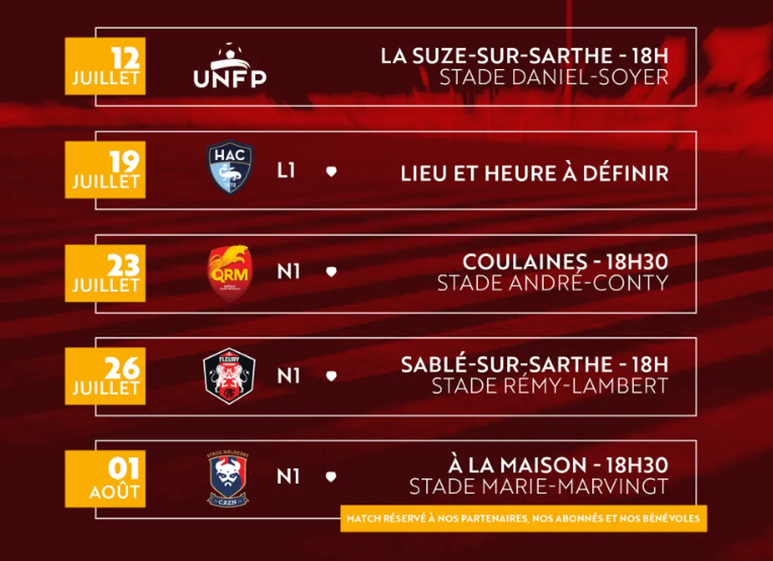 Calendrier préparatoire