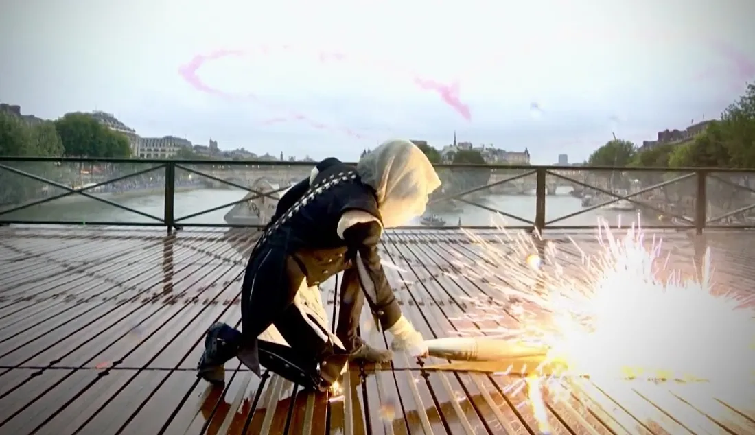 L'homme mystère, alias Maxence de Schrooder en pleine action...