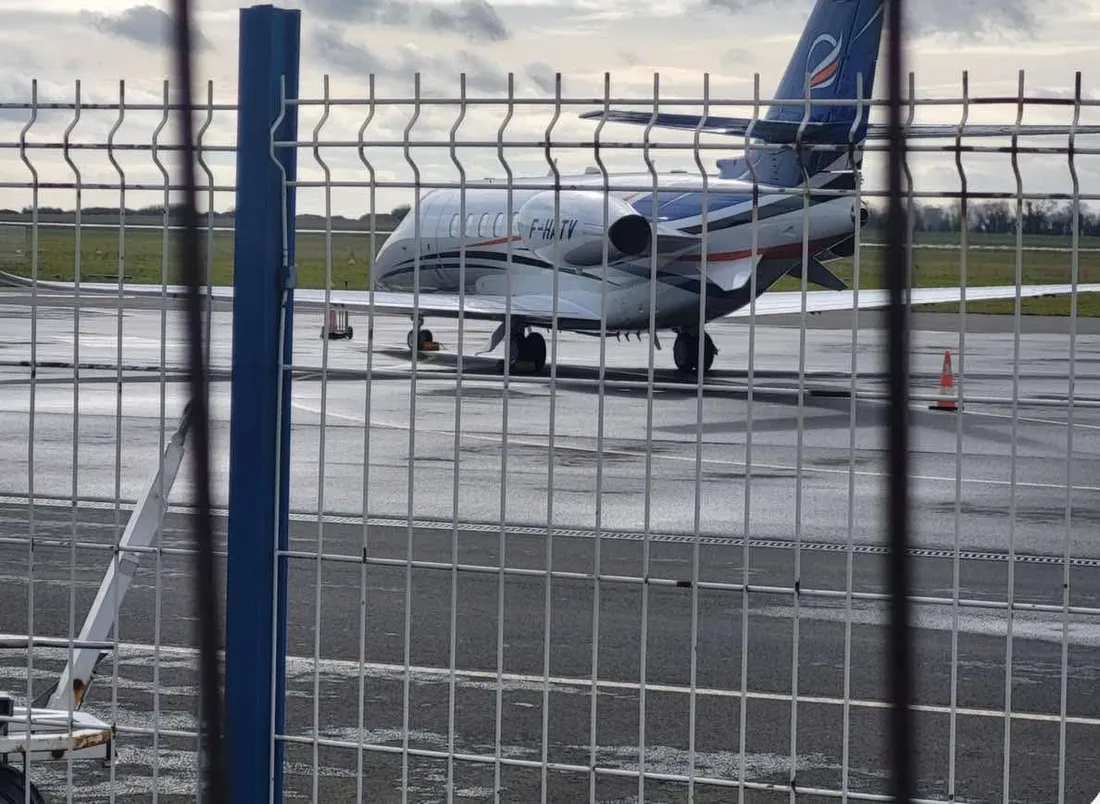 Le jet privé de Kylian Mbappé à l'aéroprot de Carpiquet 