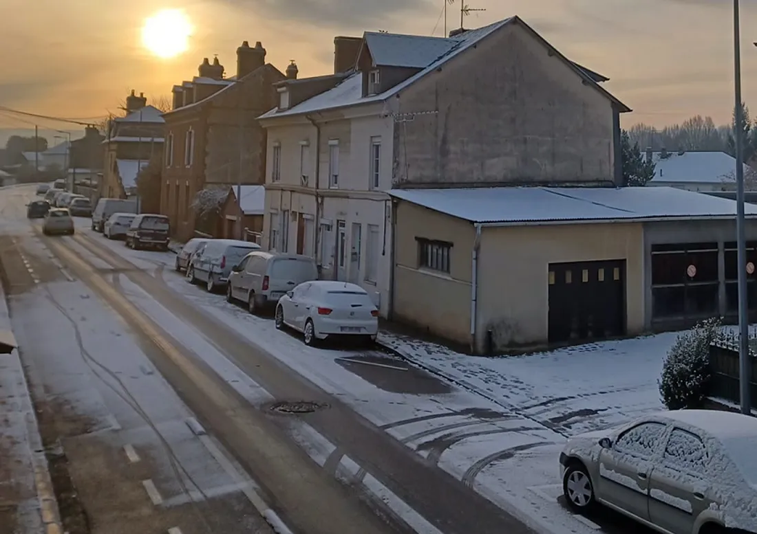 Neige à Pont-Audemer