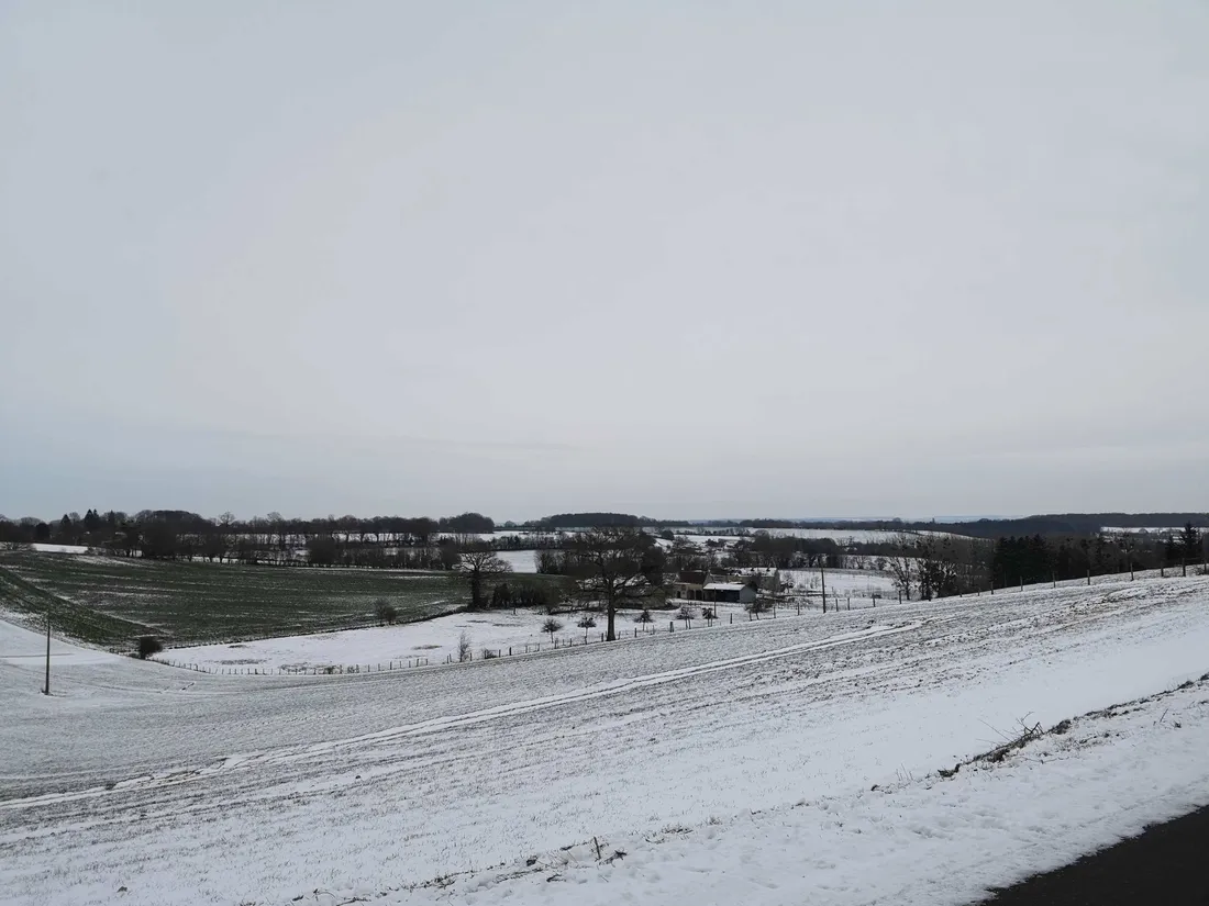 Neige paysage Perche 2021