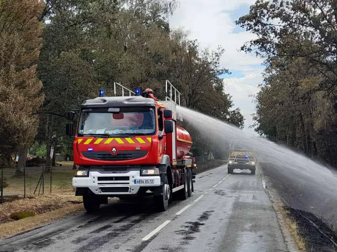 Les pompiers en action à Ruaudin