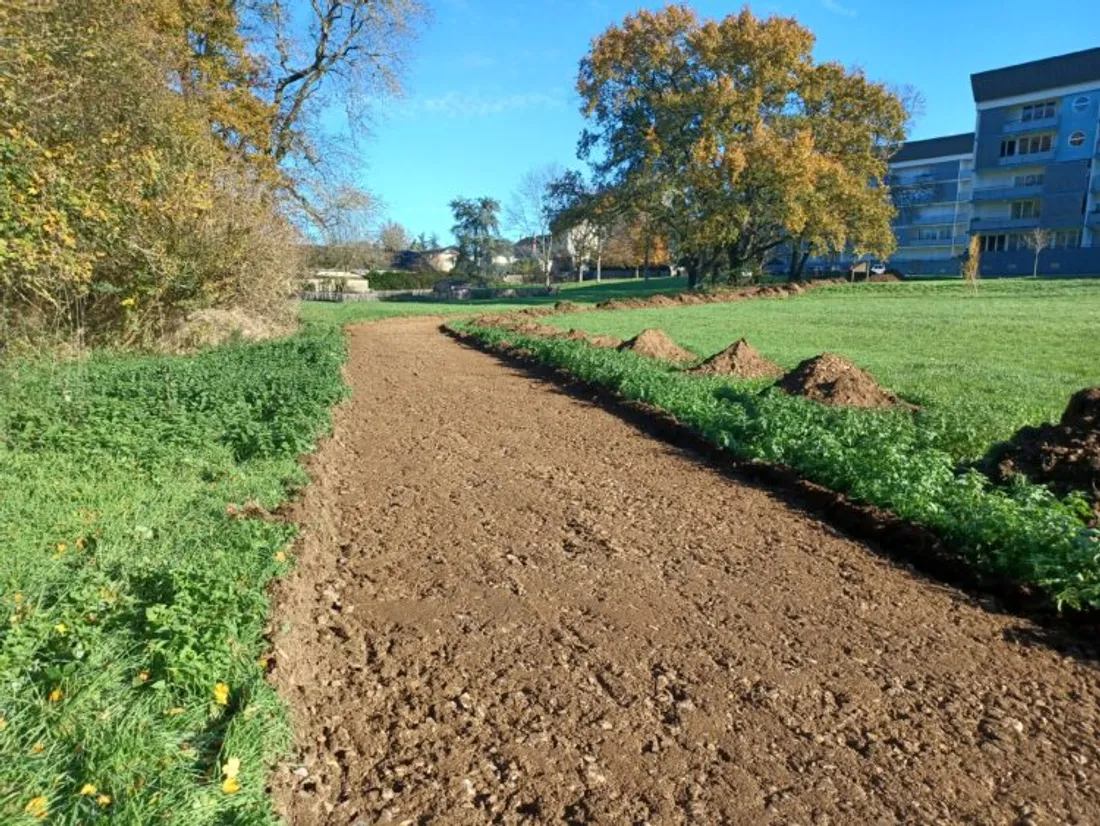 Le chantier, à Sablé-sur-Sarthe, du "Périph'Nature"