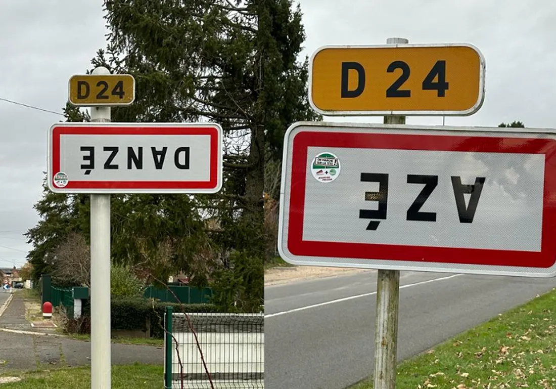 Les panneaux ont été retournés à Azé ainsi qu'à Danzé