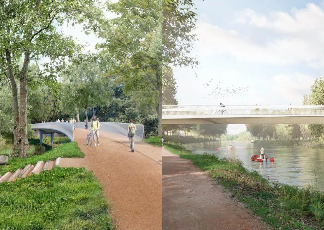 Images synthétisées du projet de passerelle