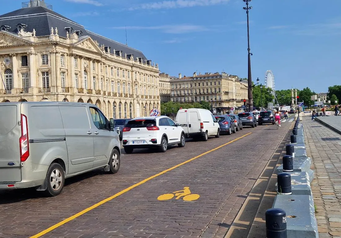 Piste cyclable temporaire