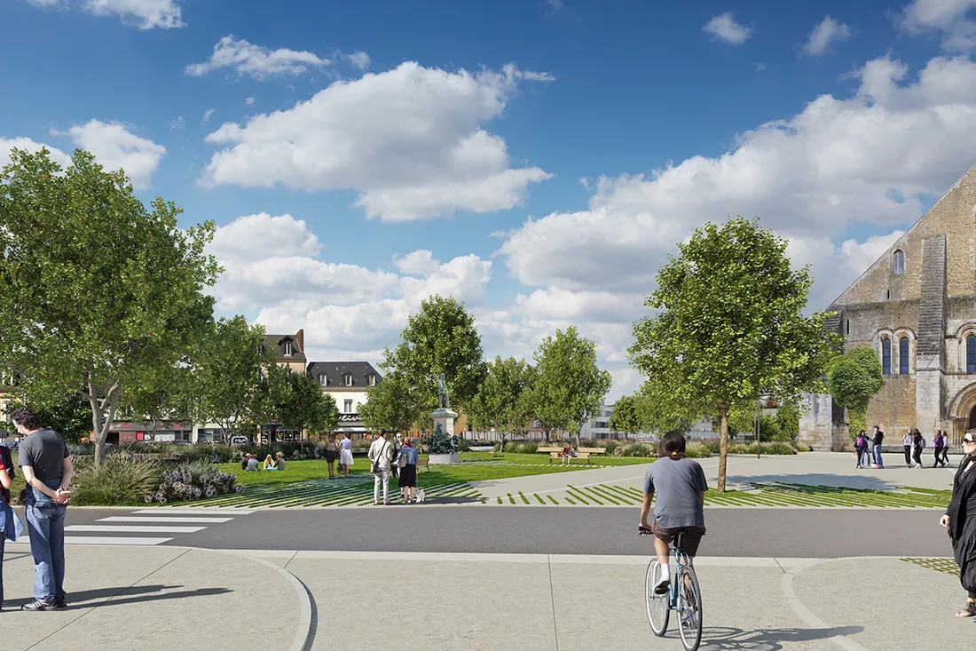 La future place Washington au Mans