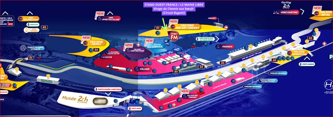 Plan circuit des 24 Heures du Mans