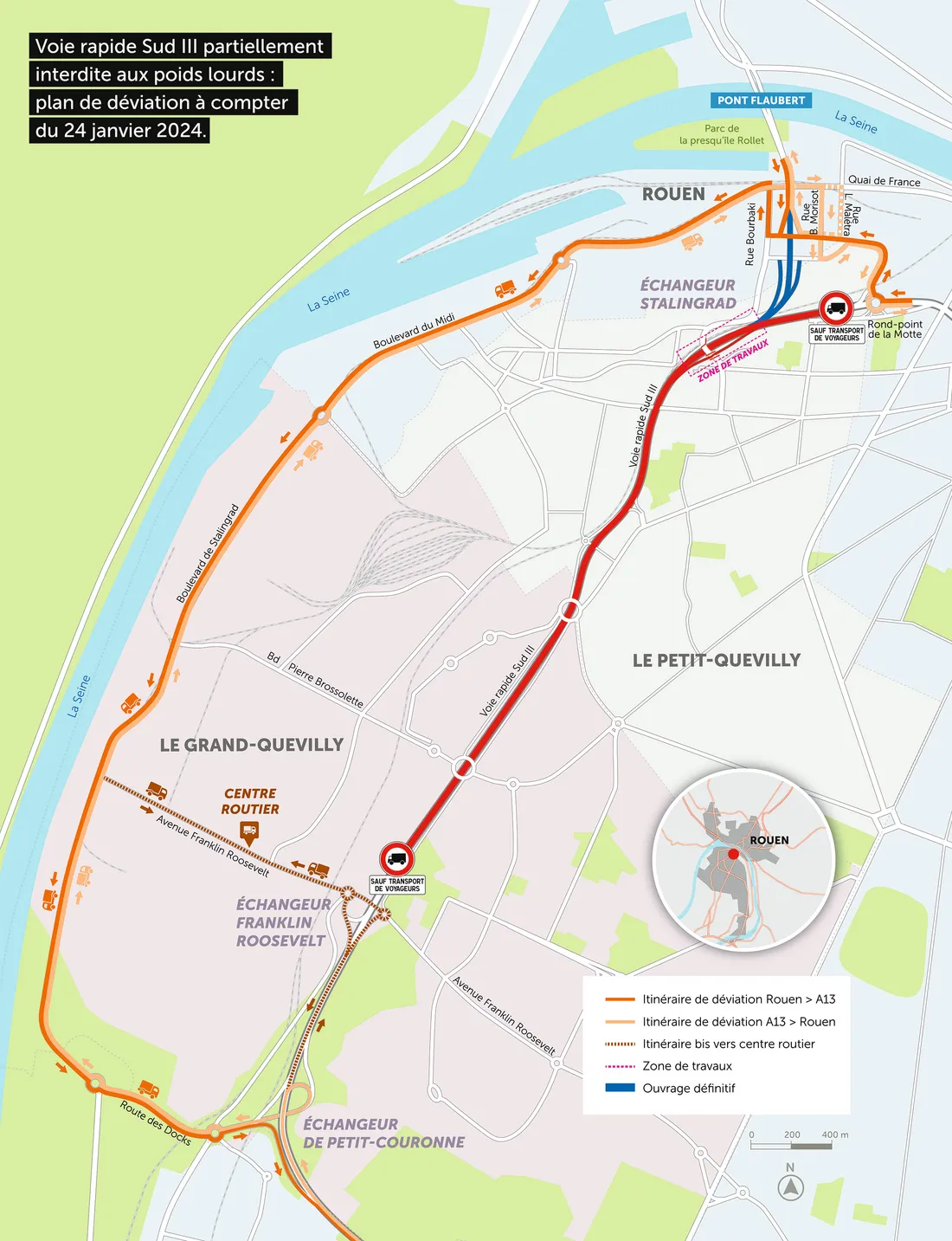 Plan des déviations