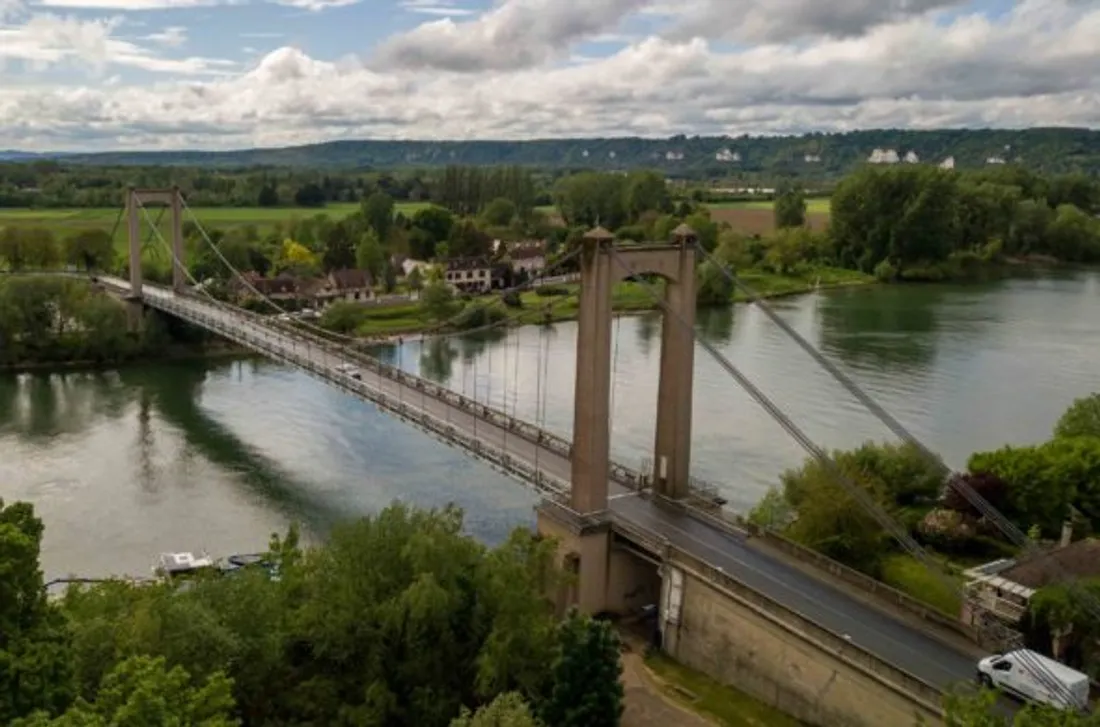 Le pont suspendu des Andelys, fermé jusqu'au 13 mai