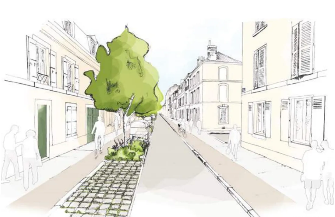 La rue Chanzy, au Mans, après les travaux