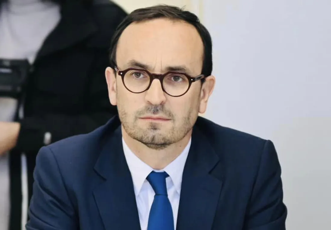 Thomas Cazenave, au Mans, ce jeudi 2 mai