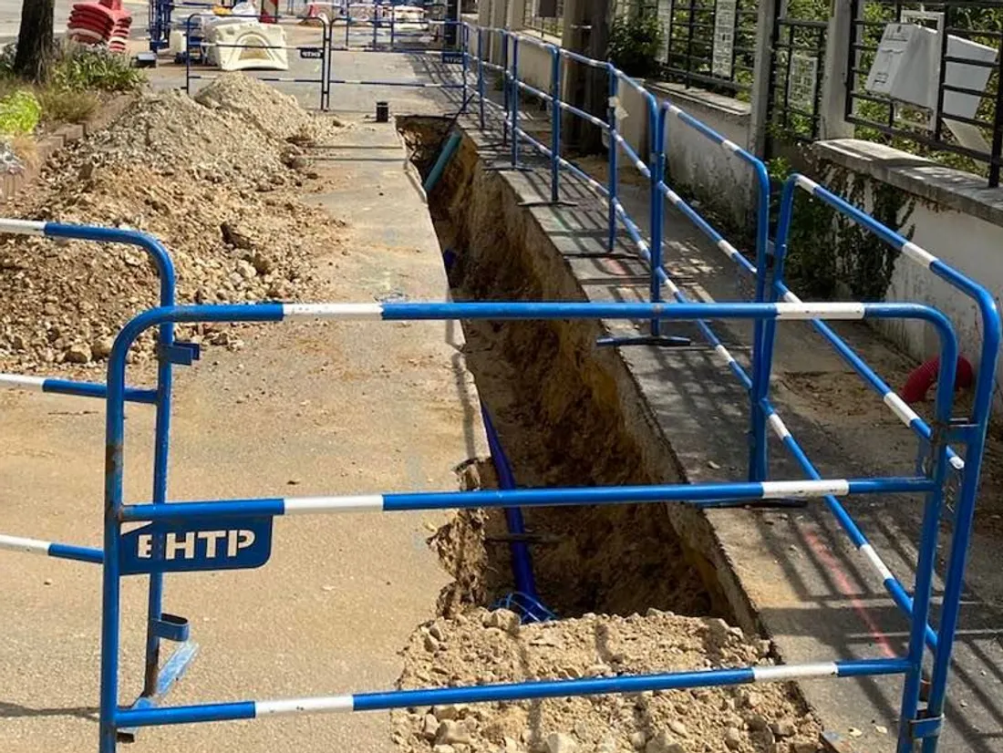 Travaux d'enfouissement de réseaux à Evreux