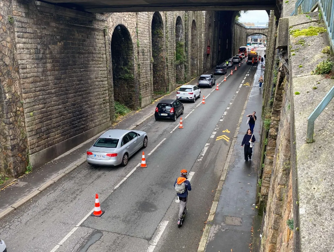 Tunnel fermé dans le sens de la descente