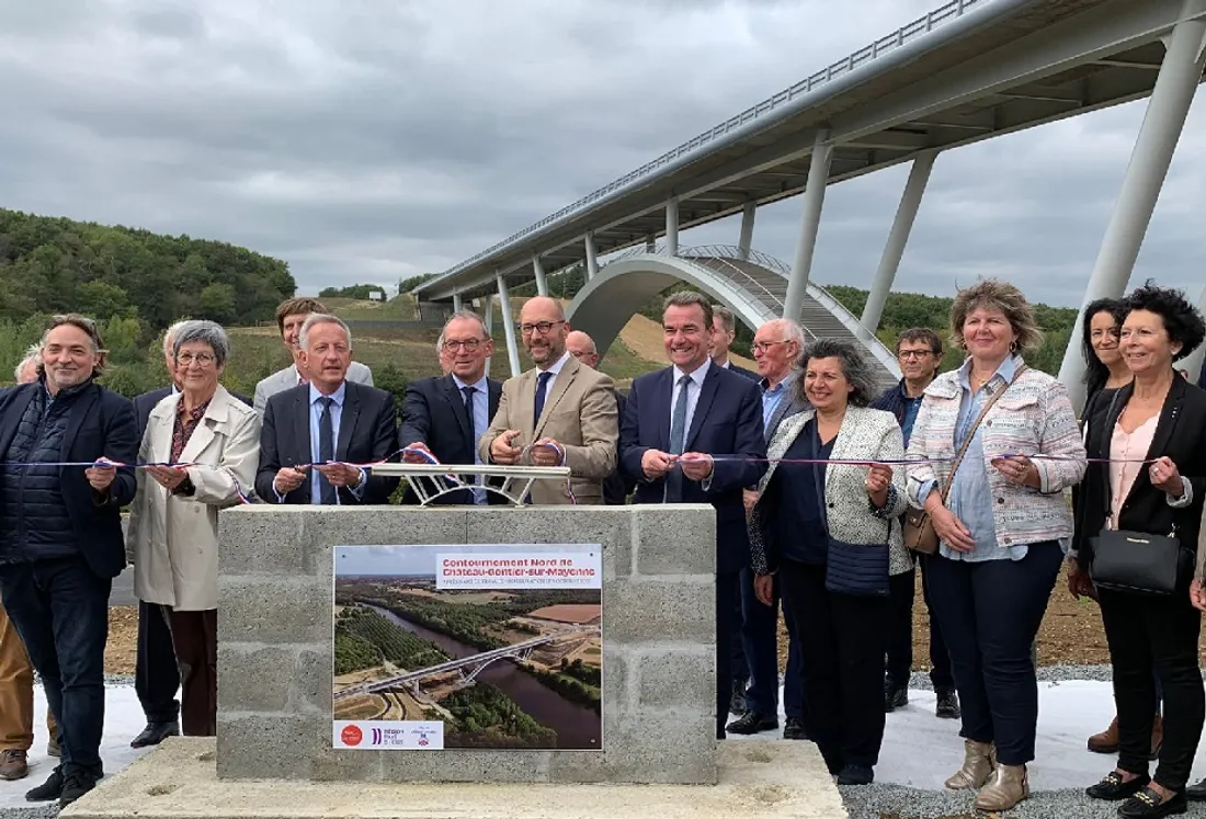 Inauguration, ce mercredi 5 octobre, du viaduc de la Mayenne aux portes de Château-Gontier