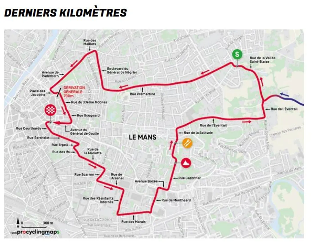 Le Mans : l'arrivée du Région Pays-de-la-Loire Tour modifiée 