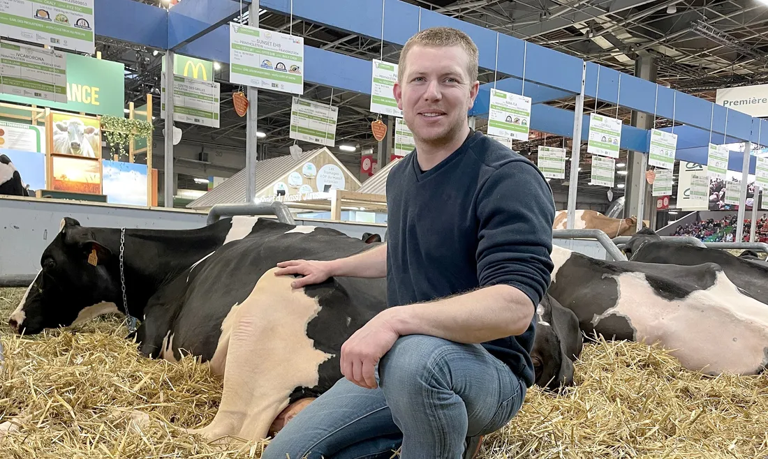 Alexis Dupont et Roxy sur le Salon de l'Agriculture 2024. Photo : Jonathan Lateur.