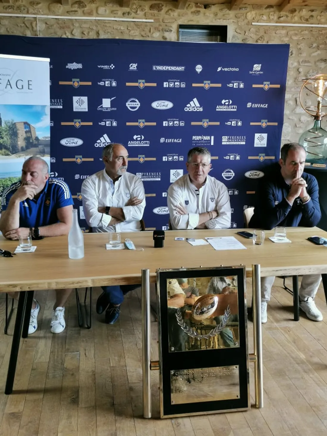 Patrick Arlettaz, Christian Lanta, François Rivière et Bruno Rolland au micro de Littoral FM