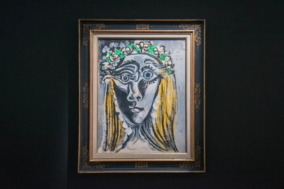 "Tête de femme couronnée de fleurs" de Pablo Picasso, à l'exposition temporaire Maillol-Picasso 