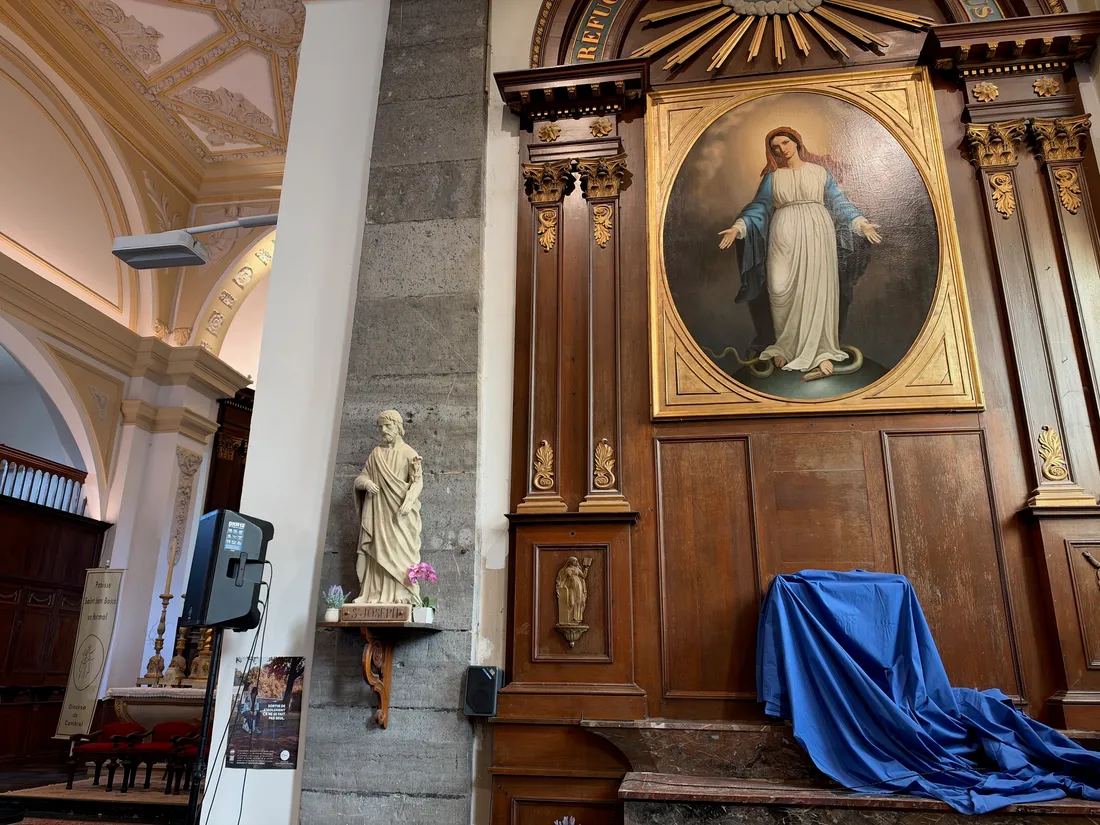La vierge a bénéficié d’une restauration minutieuse à Chantilly © Pauline MANET