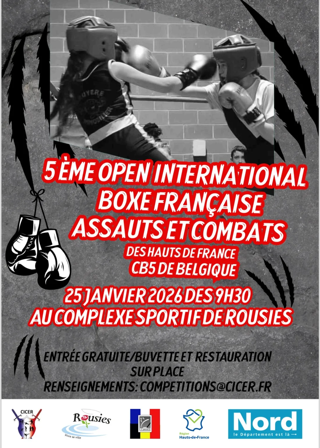 compétition de Savate Boxe Française à Rousies
