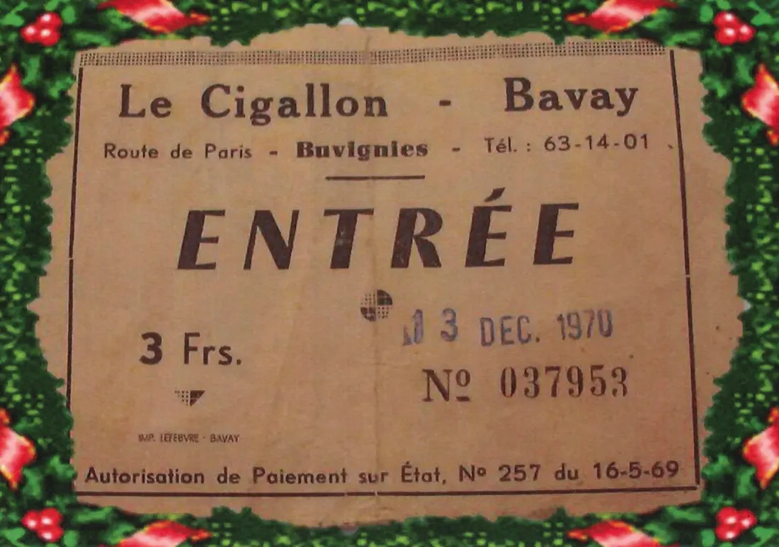 Billet Cigalon datant de 1970
