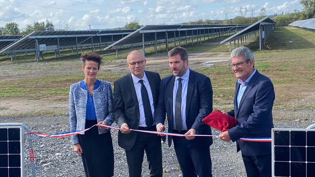 L'inauguration en septembre 2021 de la ferme solaire de Pont-sur-Sambre