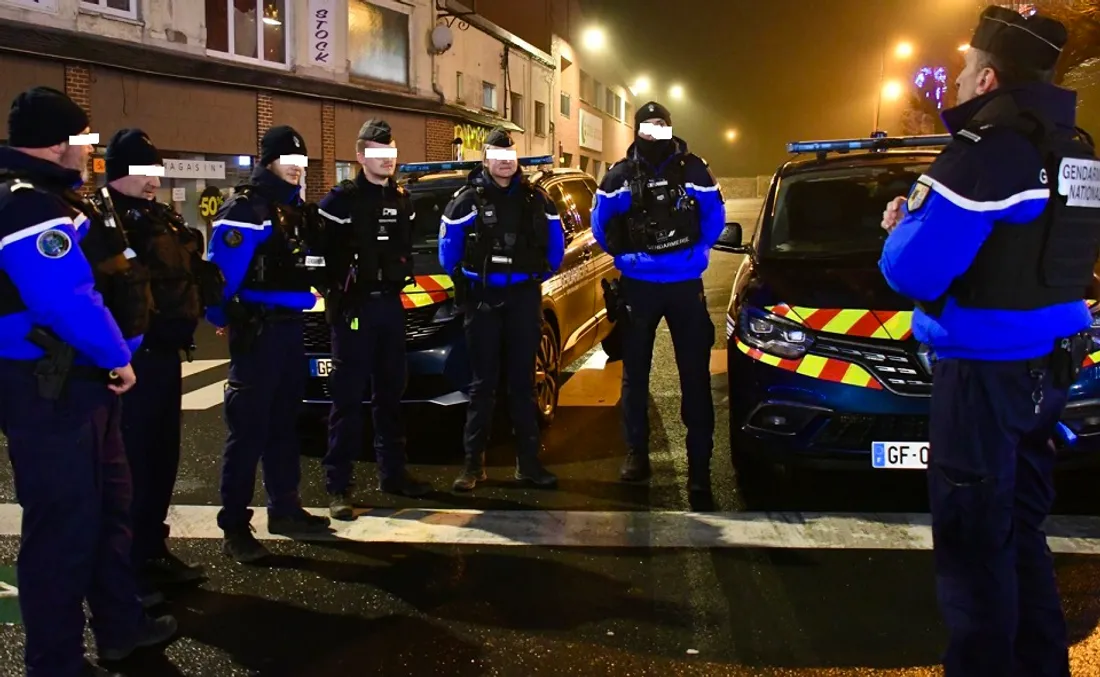 Une patrouille la nuit de la Saint Sylvestre à Hirson 