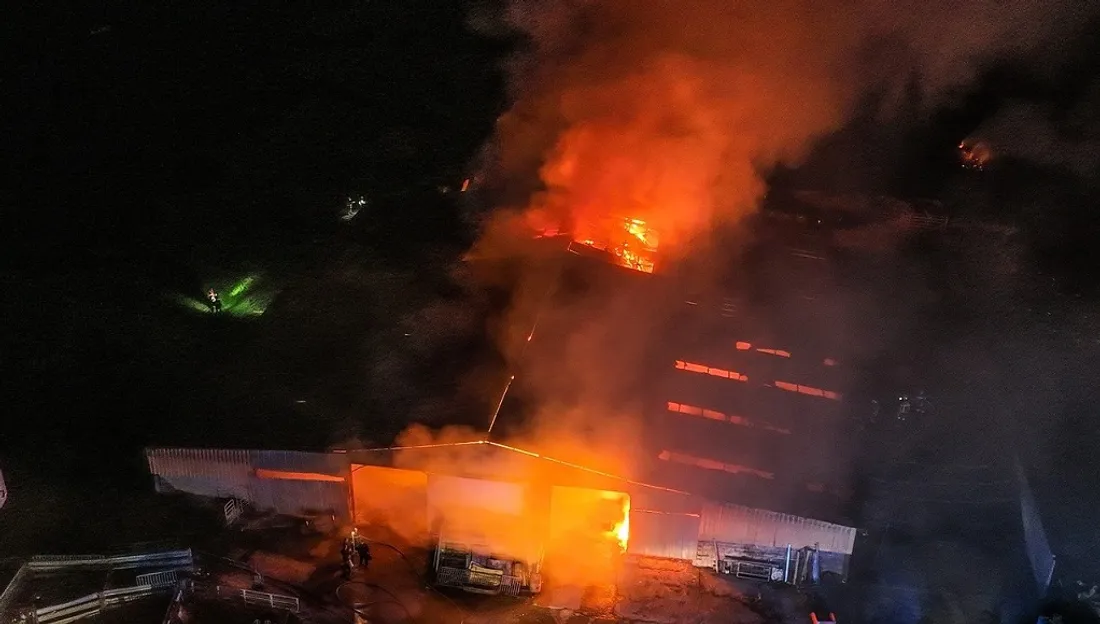 L’incendie d’un hangar agricole à La Flamengrie