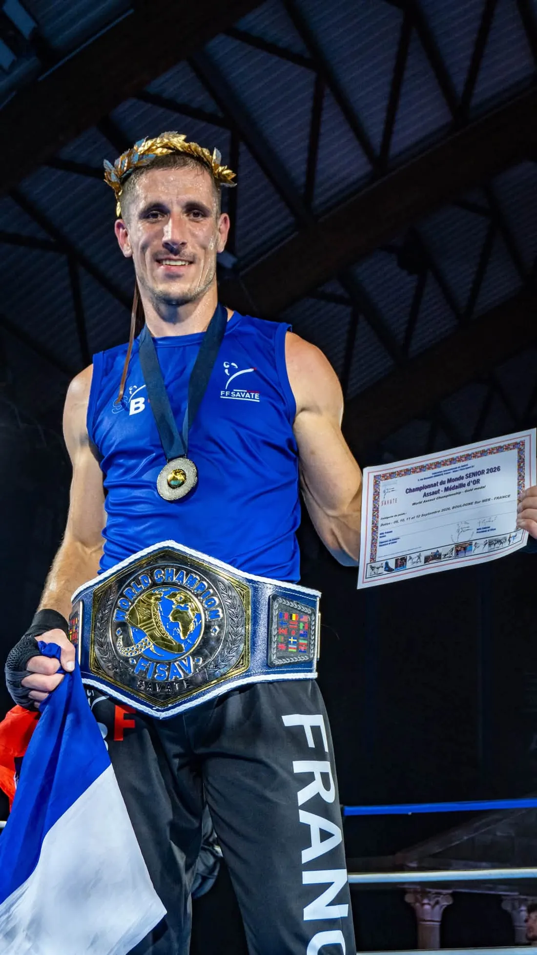 Jovan Bienvenu, champion du monde de savate boxe française