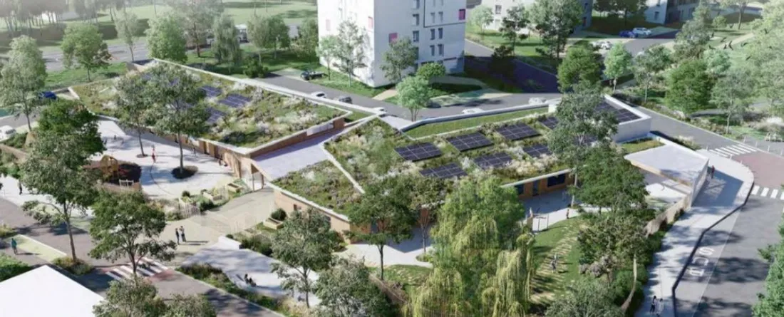 Louvroil - Premier aperçu du futur groupe scolaire dans le quartier des Long Pré