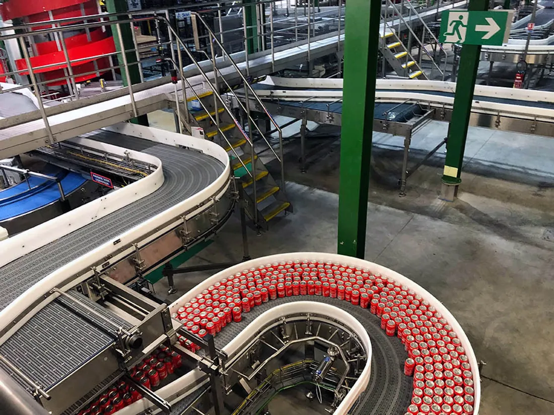 Ligne de production de canettes de Coca-Cola