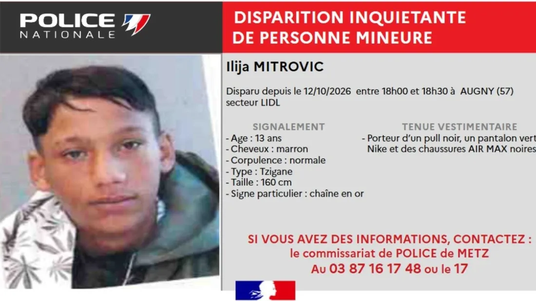 Augny : qui a vu Ilija Mitrovic, 13 ans ?
