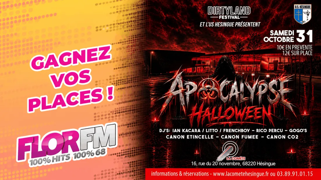 GAGNEZ VOS PLACES POUR APOCALYPSE HALLOWEEN