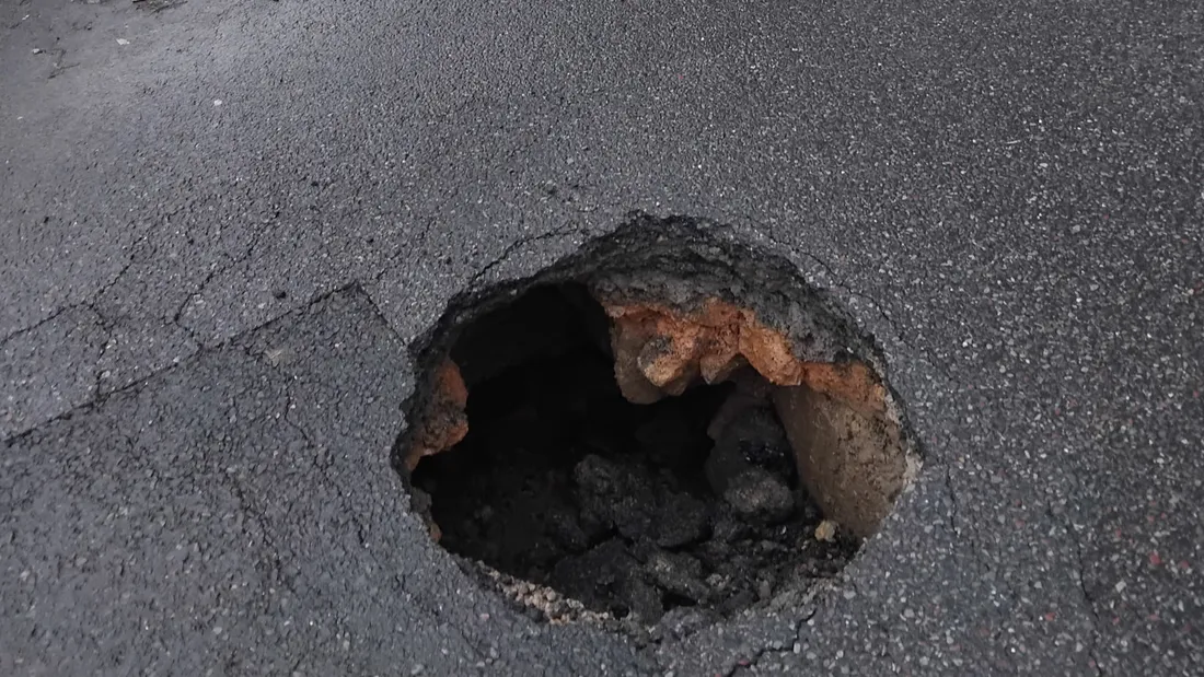 Affaissement de chaussée